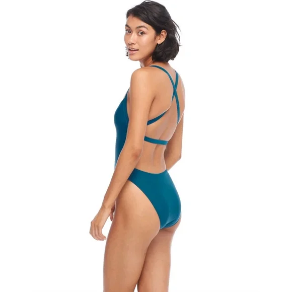 BODY GLOVE XL Electra One Piece Strappy Back Detail Smoothie Prussian XL - Picture 3 of 5